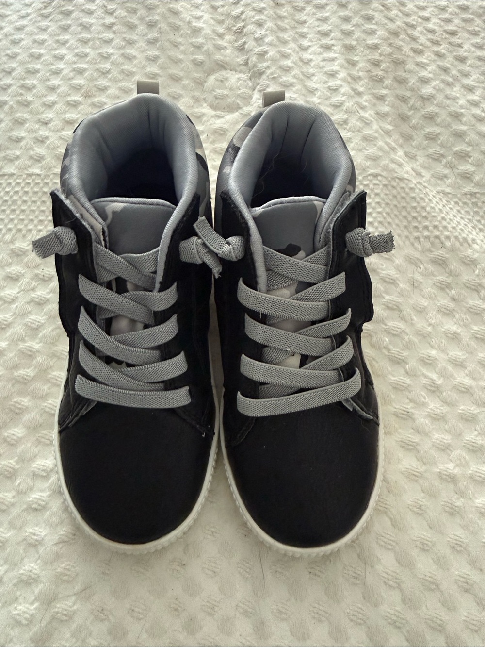 Carter's Black and Gray Kids High-Top Sneakers